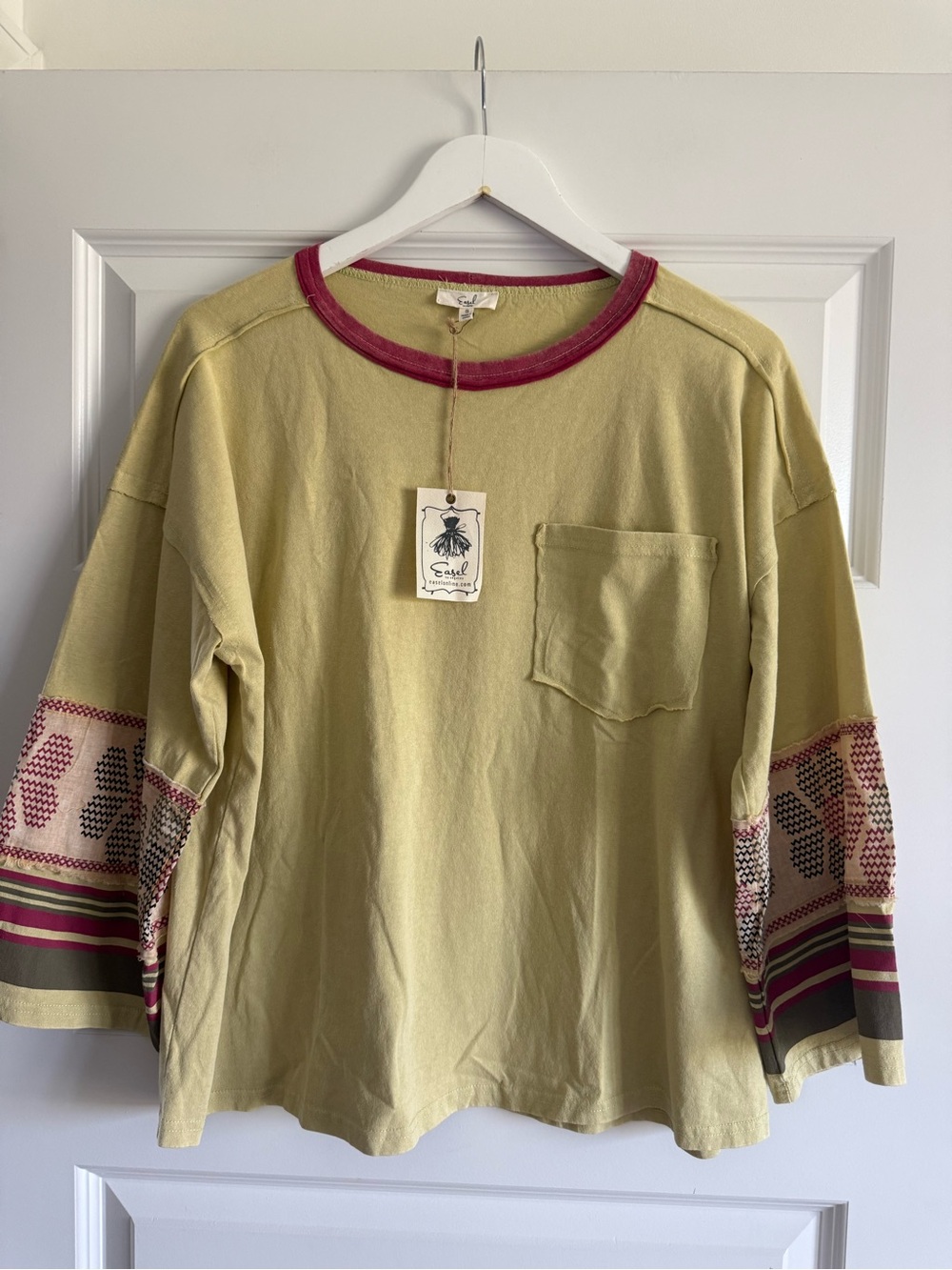 Easel NWT Mineral Wash Oversized Boho Top – Small